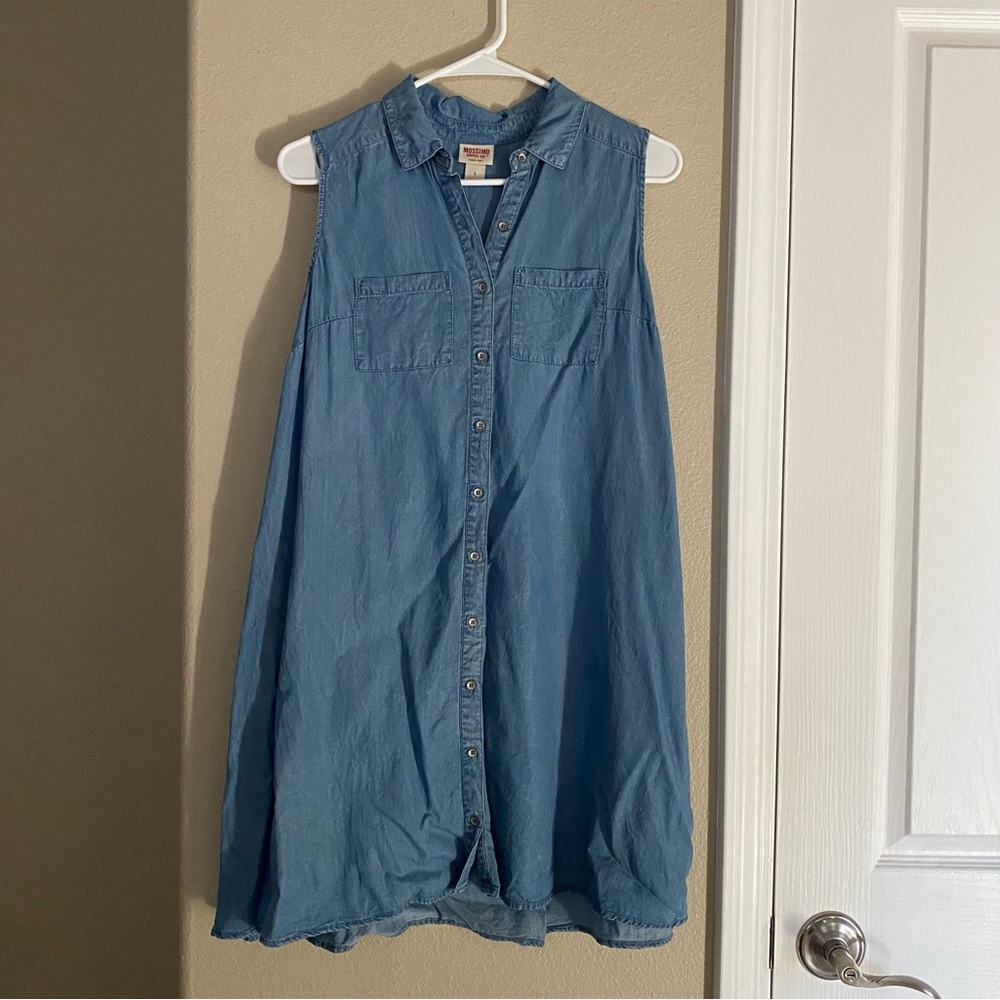 TARGET Mossimo Blue Chambray Denim Button Down Tent Dress